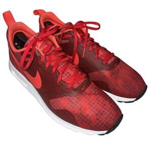 Nike Men's sz 11M 742781-600 Air Max Tavas Print  Running Red/Burgundy-White